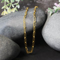14K Yellow Gold Wide Paperclip Chain (3.20 mm) by Avera Group