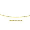 14k Yellow Gold Round Omega Necklace with Diamond Cuts (1.5 mm) by Bids.com