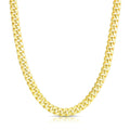 6.1mm 14k Yellow Gold Semi Solid Miami Cuban Chain by Avera Group
