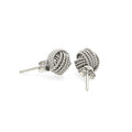 Sterling Silver Textured Love Knot Stud Style Earrings by Bids.com