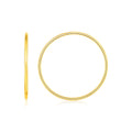 Endless Hoop Style Earrings in 14K Yellow Gold by Avera Group