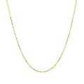 14k Yellow Gold Diamond Cut Bead Chain (0.90 mm) by Avera Group