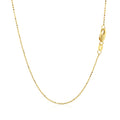 14k Yellow Gold Diamond Cut Bead Chain (0.90 mm) by Avera Group