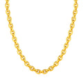 14k Yellow Gold Polished Oval Link Necklace by Avera Group