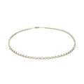 2.3mm 10k White Gold Rolo Anklet by Avera Group