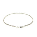 2.3mm 10k White Gold Rolo Anklet by Avera Group