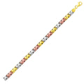 14k Tri-Color Gold Weave Design Bracelet by Bids.com