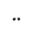14k White Gold Stud Earrings with Black Cubic Zirconia(4mm) by Avera Group