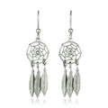 Sterling Silver Dream Catcher Dangle Earrings by Avera Group