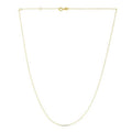 Double Extendable Diamond Cut Cable Chain in Yellow Gold (0.87 mm) by Avera Group