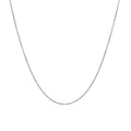 10k White Gold Cable Link Chain (0.50 mm) by Avera Group