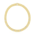 14k Two Tone Gold High Polish Diamond Panther Necklace (12mm) by Avera Group