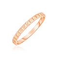 14k Rose Gold Ring with Bead Texture by Avera Group
