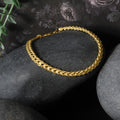 Double Rope Chain Bracelet in 10k Yellow Gold by Avera Group