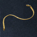 Double Rope Chain Bracelet in 10k Yellow Gold by Avera Group