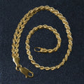 Double Rope Chain Bracelet in 10k Yellow Gold by Avera Group