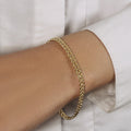 Double Rope Chain Bracelet in 10k Yellow Gold by Avera Group