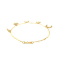 14k Yellow Gold 7 inch Bracelet with Polished Charms by Avera Group