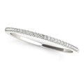 14k White Gold Slim Round Pave Set Wedding Band (1/10 cttw) by Bids.com