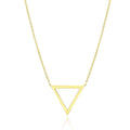 14k Yellow Gold Delta Symbol Chain Necklace by Avera Group