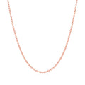 14k Rose Gold Round Cable Link Chain (1.50 mm) by Avera Group