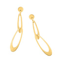 14k Yellow Gold Italian Oval Link Earrings by Avera Group