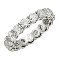 Round Cut Lab Grown Diamond Eternity Ring in 14k White Gold (3 cttw FG/VS2) by Avera Group