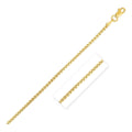 14k Yellow Gold Round Box Chain (1.30 mm) by Avera Group