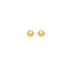 10k Yellow Gold Round Stud Earrings (6mm)