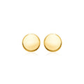 14k Yellow Gold Polished Round Post Earrings by Avera Group