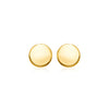 14k Yellow Gold Polished Round Post Earrings