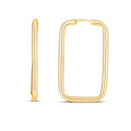 14k Yellow Gold Endless Rectangle Hoops by Avera Group