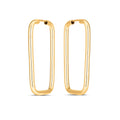 14k Yellow Gold Endless Rectangle Hoops by Avera Group