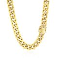 14k Yellow Gold Semi Solid Miami Cuban Chain (10.70 mm) by Avera Group
