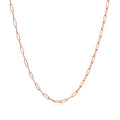 14K Rose Gold Fine Paperclip Chain (1.50 mm) by Avera Group