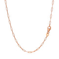 14K Rose Gold Fine Paperclip Chain (1.50 mm) by Avera Group