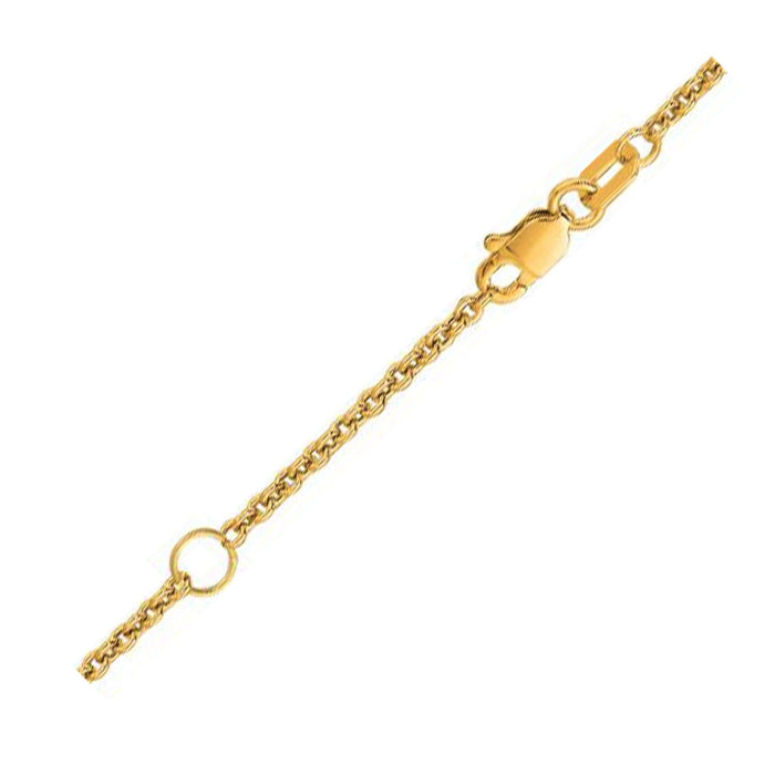 Extendable Cable Chain in 18k Yellow Gold (1.80 mm) by Avera Group