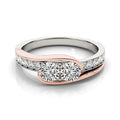 Two Stone Diamond Ring in 14k White And Rose Gold (3/4 cttw) by Bids.com