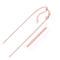 14k Rose Gold Adjustable Box Chain 0.85mm by Avera Group