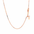 14k Rose Gold Adjustable Box Chain 0.85mm by Bids.com