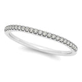 14k White Gold Scallop Setting Round Diamond Wedding Band (1/10 cttw) by Bids.com