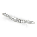 14k White Gold Soft Curved Diamond Wedding Band (1/8 cttw) by Bids.com