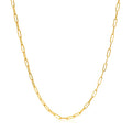 14k Yellow Gold Adjustable Paperclip Chain (1.50 mm) by Avera Group