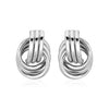 Polished Love Knot Earrings with Interlocking Rings in Sterling Silver(15mm)