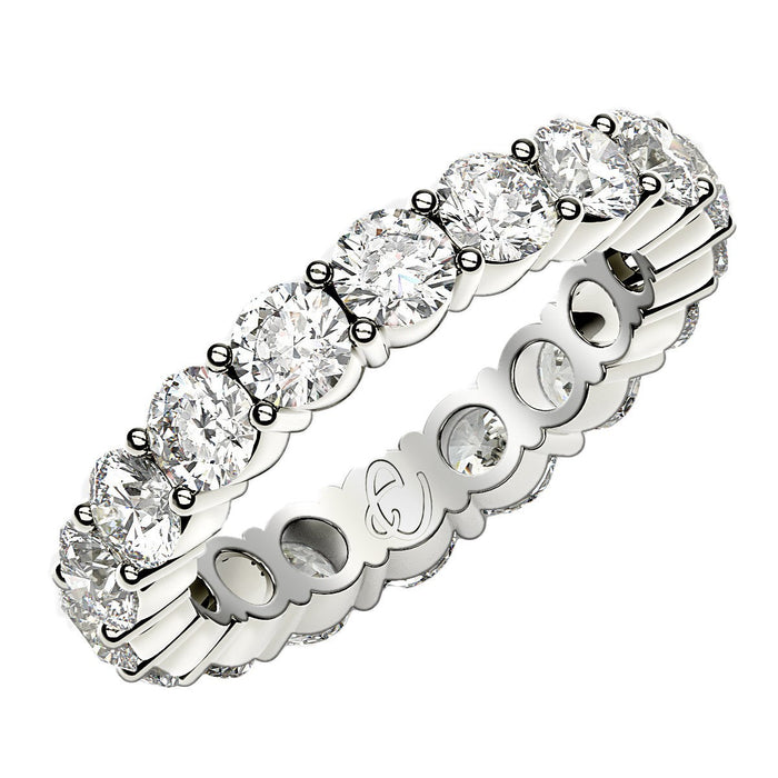 Round Cut Lab Grown Diamond Eternity Ring in 14k White Gold (2 cttw FG/VS2) by Avera Group