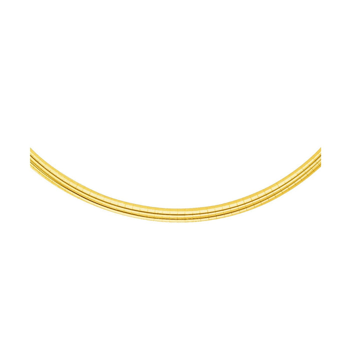 14k Yellow Gold Chain in a Classic Omega Design (4.00 mm) by Avera Group