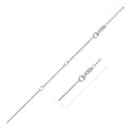 Double Extendable Cable Chain in 14k White Gold (1.2mm) by Avera Group