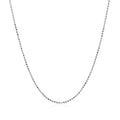 14k White Gold Diamond Cut Bead Chain (0.90 mm) by Avera Group