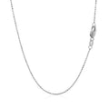 14k White Gold Diamond Cut Bead Chain (0.90 mm) by Avera Group