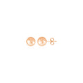 14k Rose Gold Ball Earrings with Faceted Texture by Bids.com
